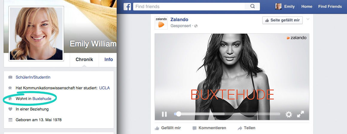 Zalando – lokalisierte Facebook Kampagne “Calvin Klein”