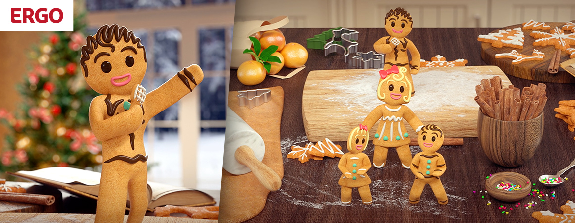 Very sweet and personal:
Wonderlandmovies makes gingerbread dance for ERGO.
