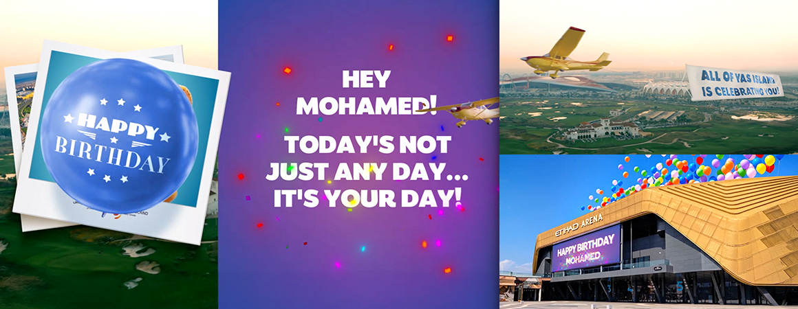 Yas Island - Personalized birthday greetings from Abu Dhabi's theme parks 