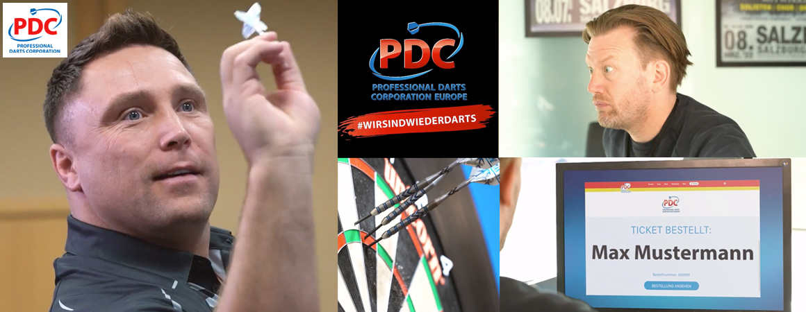 Darts Event Europe - personalized welcome videos for ticket buyers